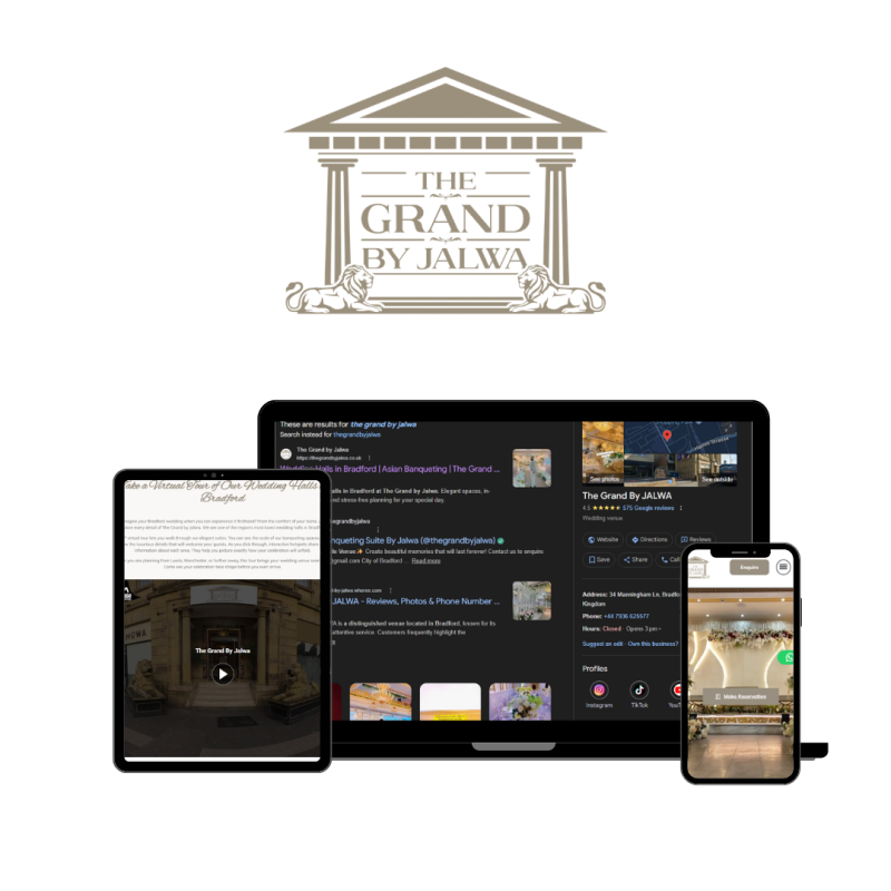 Diagram of modular content blocks and JSON-LD schema used for AI search engine optimisation.
